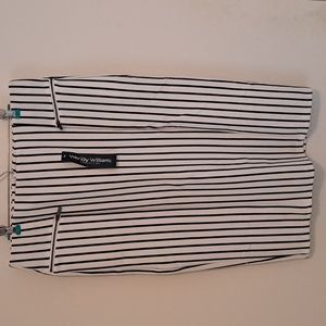 White with black stripes skirt by Wendy Williams